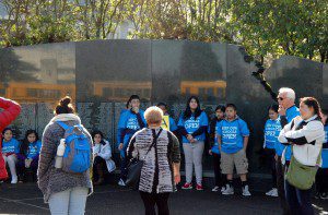 LEV Tri-Cities organizer Ruvine Jimenez preps public charter school students for the rally