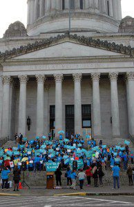 Assembling on the steps