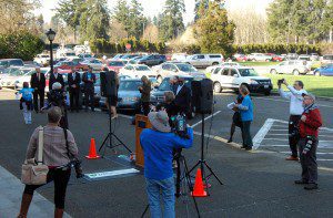 The rally drew plenty of media coverage