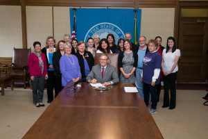 Governor Inslee signs Senate Bill No. 5595 Relating to child care reform.