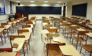 An empty classroom